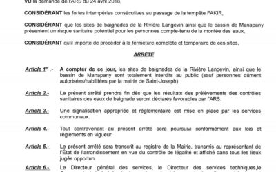 Accès à la rivière Langevin interdit